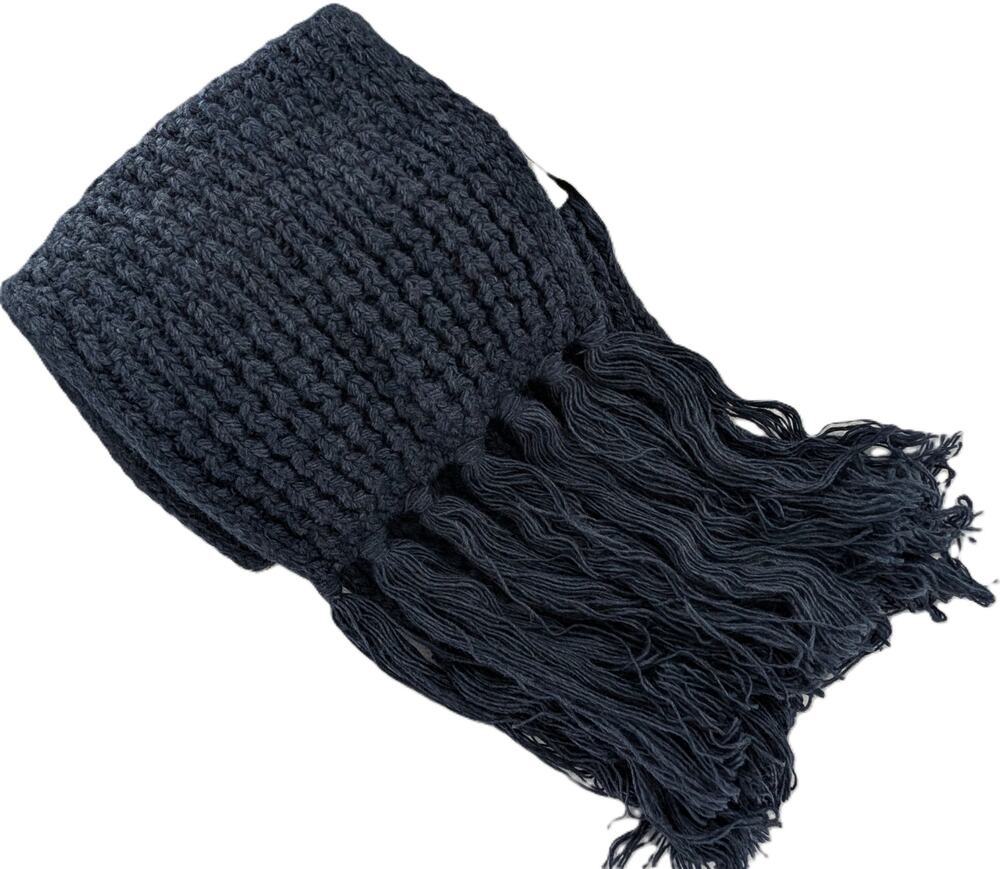 Sole Society Chunky Cable Knit Scarf With Fringed Hem